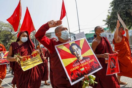 Myanmar Protests Resume After 2nd Night Of Internet Shutdown
