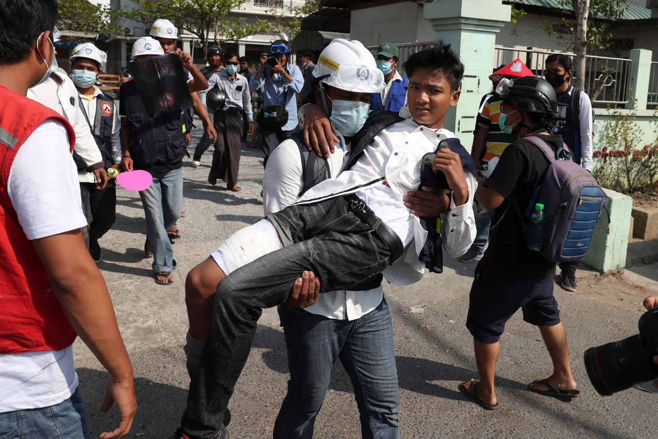 Scores arrested as Myanmar police disperse anti-coup rally