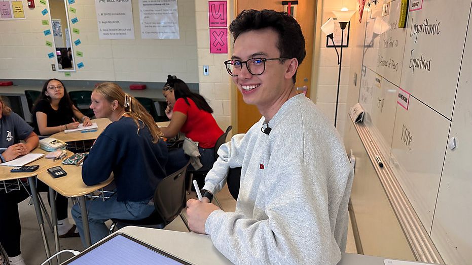 Teacher Simeon Hernandez could have had a career on the big screen, but in a dramatic turn of events, he is playing the lead in a classroom. (Spectrum News)