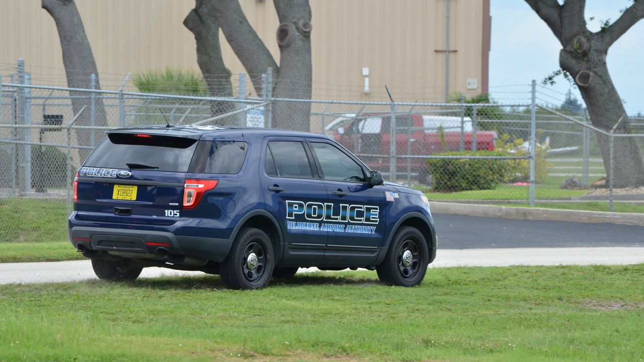 The Melbourne Police Department is investigating a shooting Friday at the Melbourne Orlando International Airport involving two airport police officers. (Spectrum News/Jonathan Shaban)