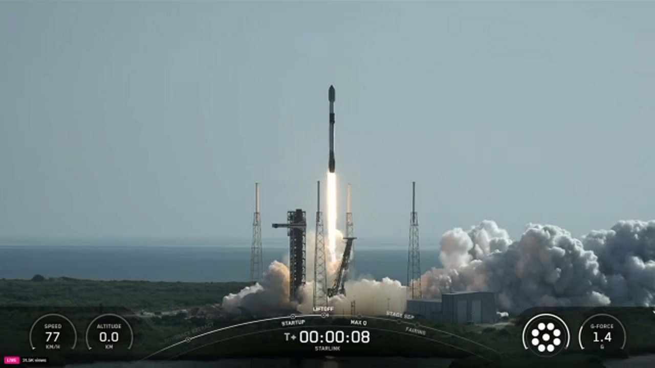 The Falcon 9 rocket sent up Starlink 12-24 mission from Space Launch Complex 40 at Cape Canaveral Space Force Station at 9:05 a.m. ET, Tuesday, June 10, 2025. (SpaceX) 