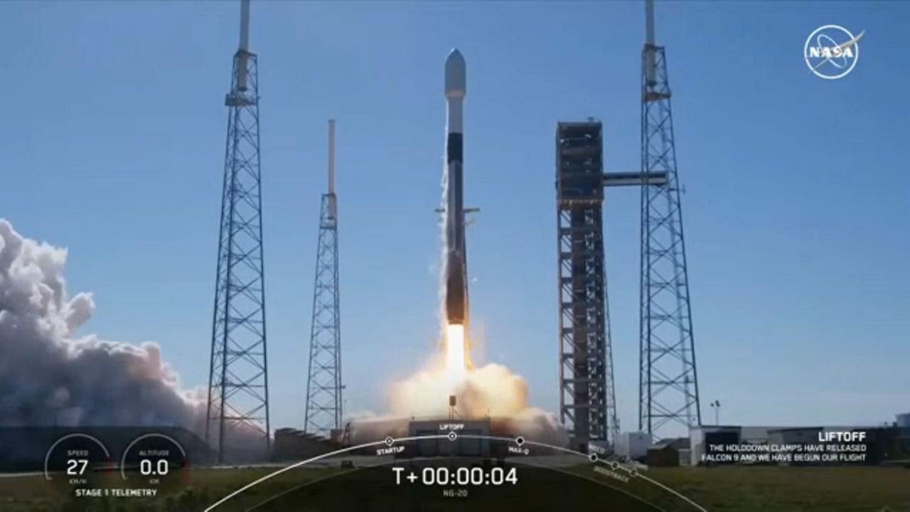 SpaceX's Falcon 9 lifted off from Space Launch Complex 40 at Cape Canaveral Space Force Station as it sends more than 8,000 pounds of supplies and experiments to the International Space Station. (SpaceX)