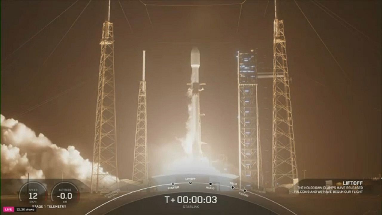 The Falcon 9 rocket sent up Starlink 12-1 mission from Space Launch Complex 40 at Cape Canaveral Space Force Station on Monday, Nov. 25, 2024. (SpaceX)