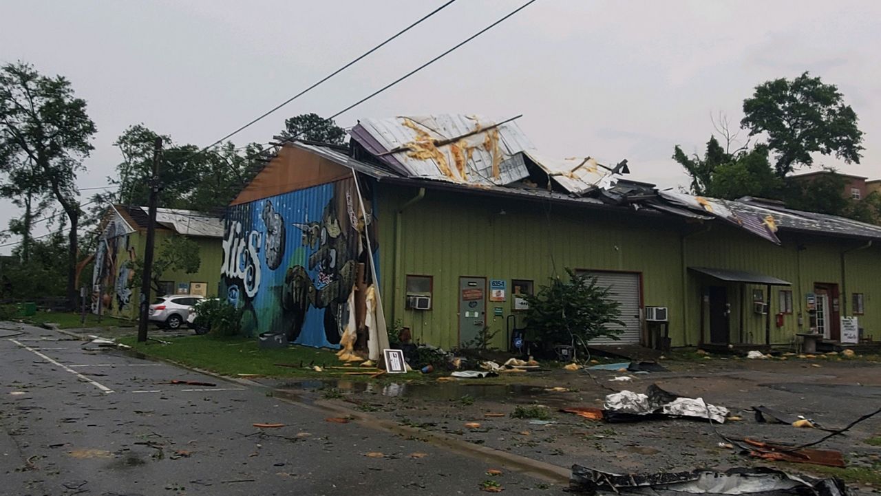 The city of Tallahassee reported damage in the Railroad Square Art District. (City of Tallahassee)