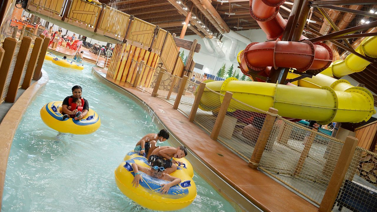Kids in tubes going down the water. (Photo courtesy of Great Wolf Lodge)