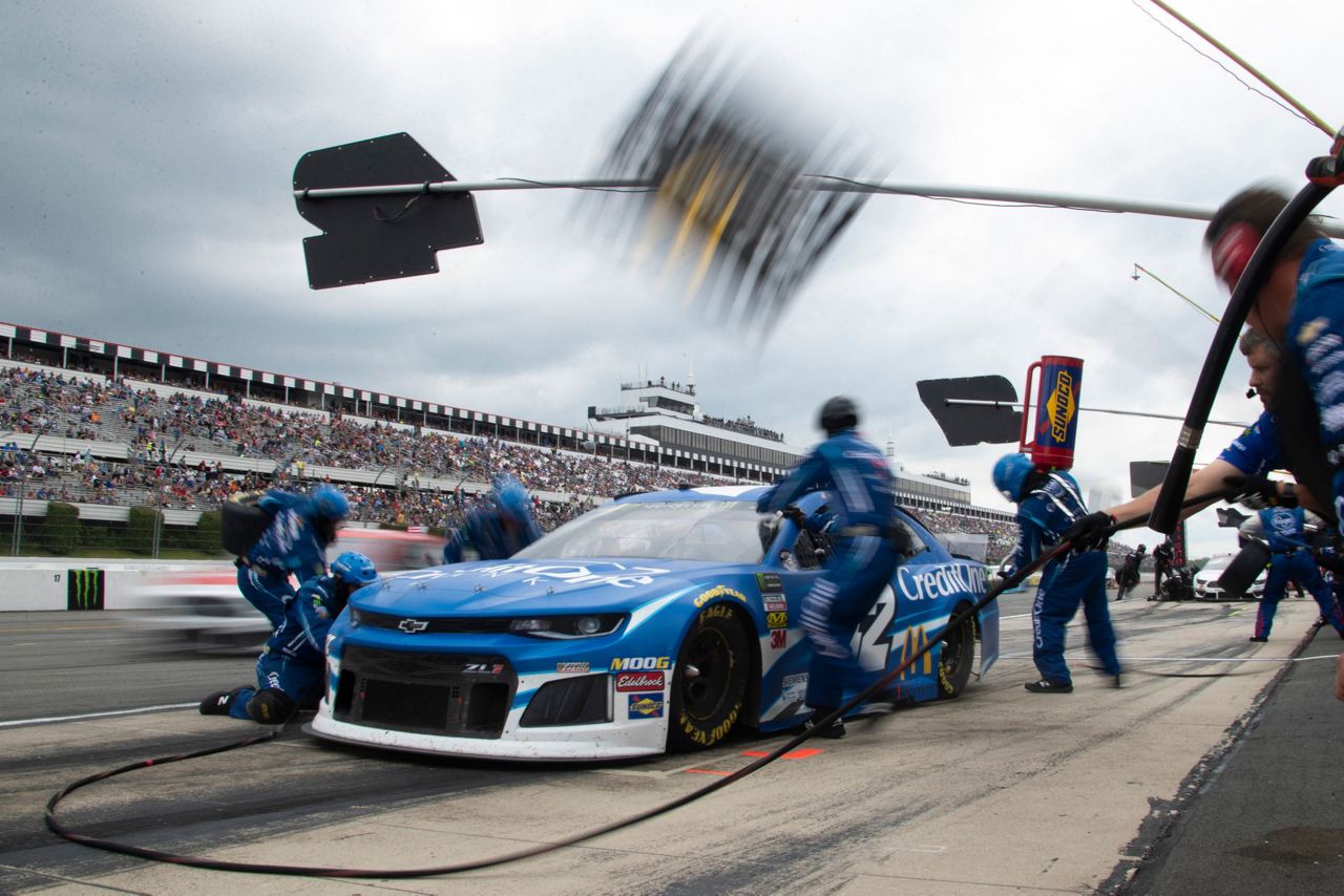 The Latest Larson wins 1st stage of NASCAR race at Pocono