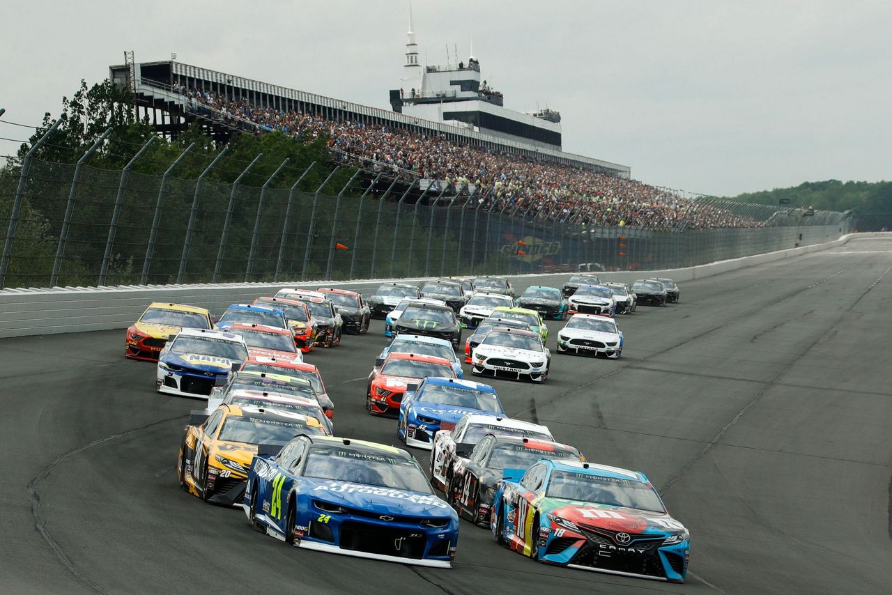 The Latest Larson wins 1st stage of NASCAR race at Pocono
