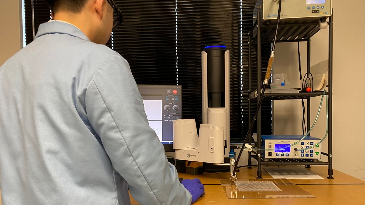 NC State Wilson College of Textiles lab team uses a 3D Printer to make Carbon Filters.