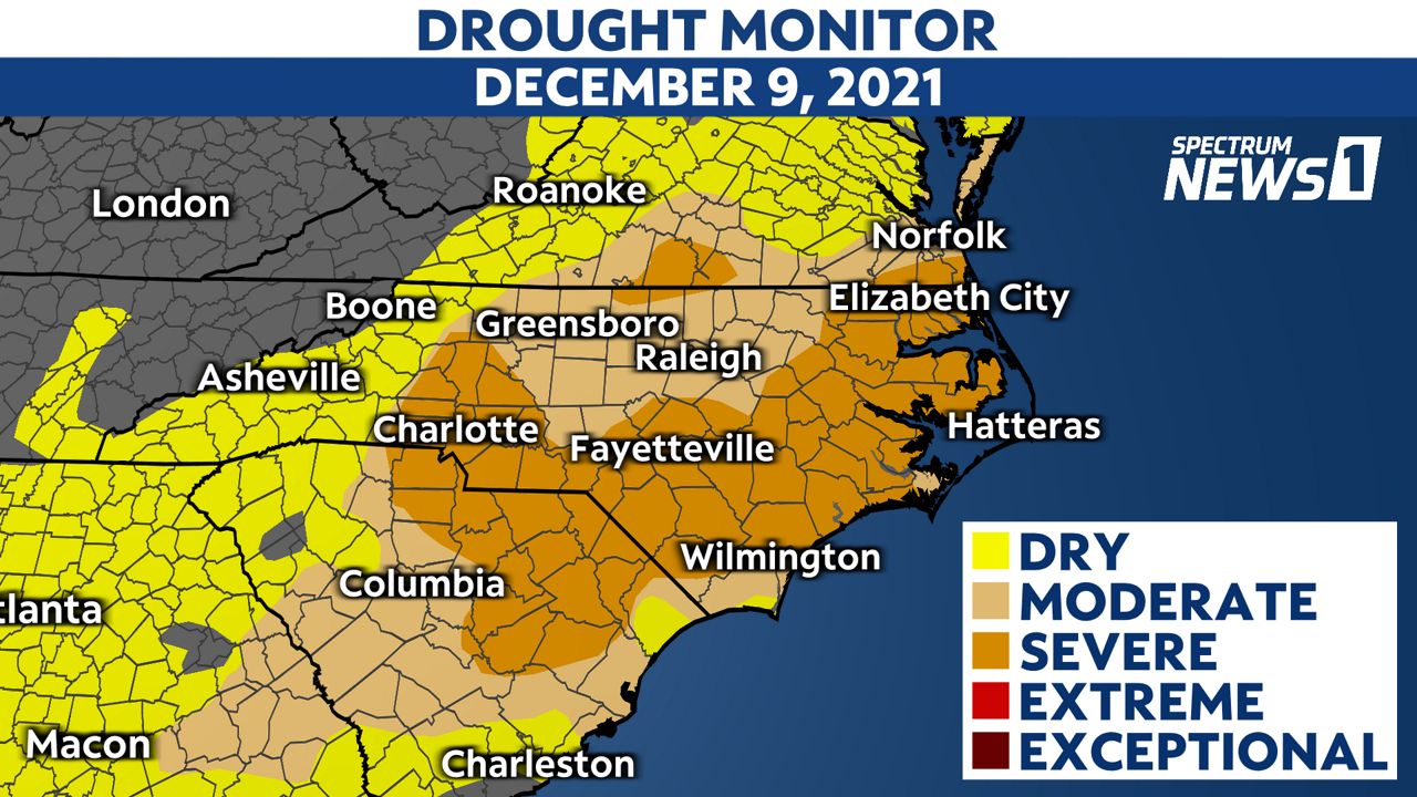Half of North Carolina now has a severe drought