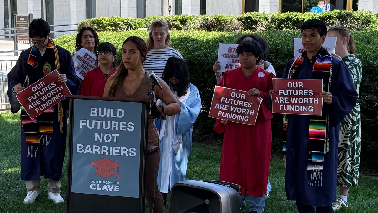 North Carolina graduates rally at the G.A. over economic anxiety