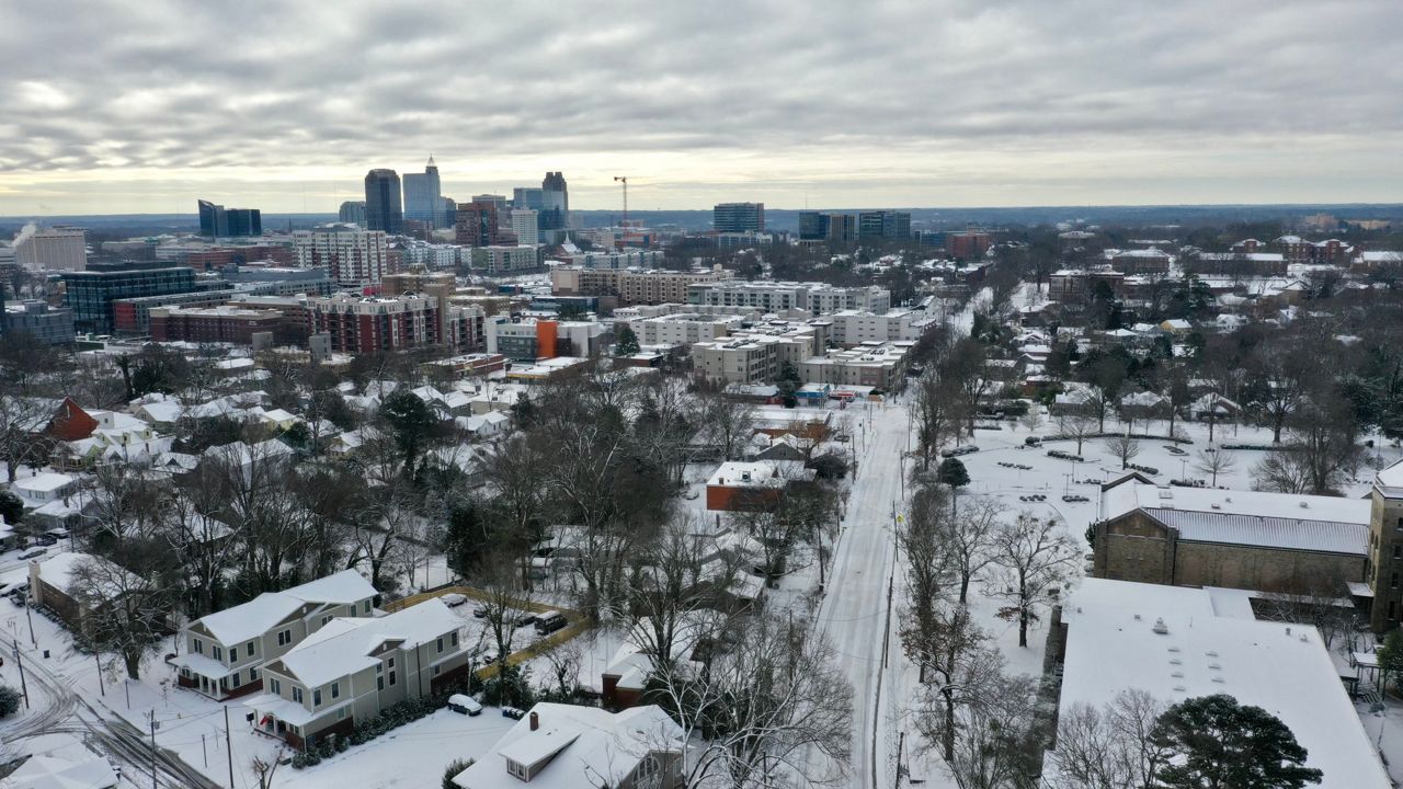 Downtown Raleigh Snowstorm