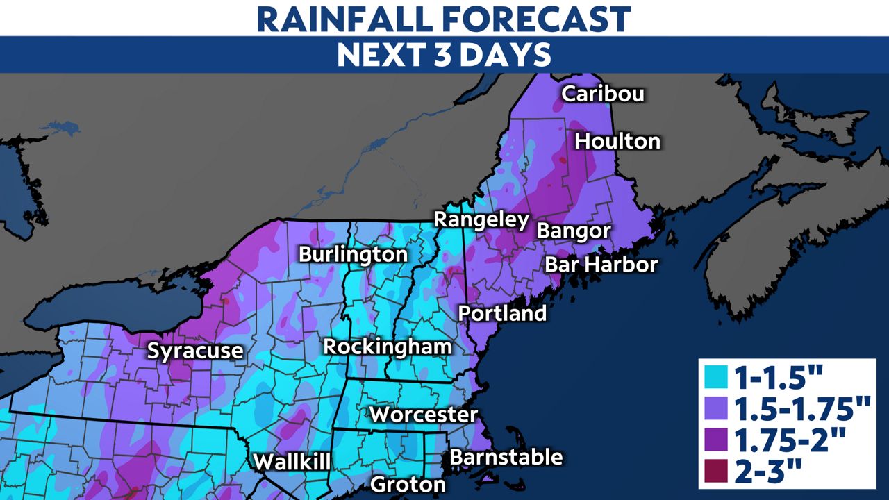 Widespread rain and wind across New England Thursday Friday