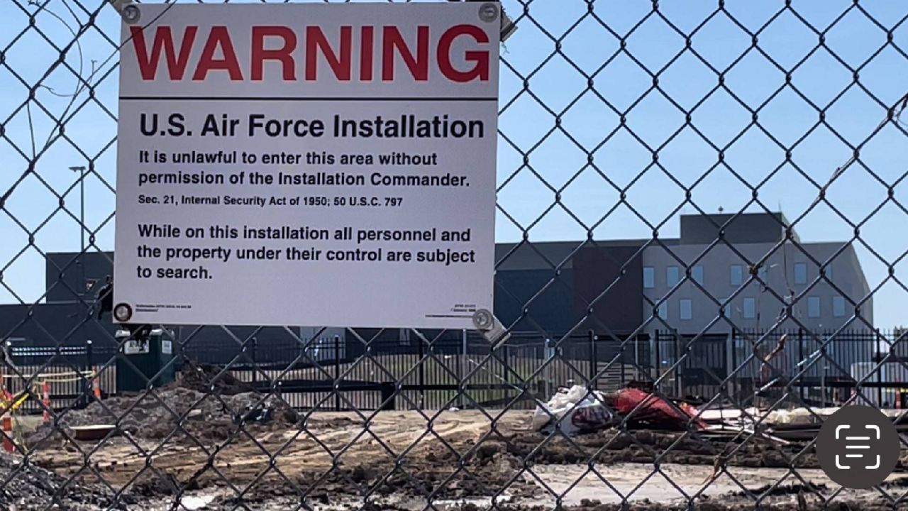 The National Geospatial Intelligence Agency's future western headquarters in North St. Louis remains under construction at the corner of Jefferson and Cass. More than 3,100 employees will start to move in beginning in the fall of 2025, with a full workforce expected on site by the spring of 2026. (Spectrum News/Gregg Palermo)