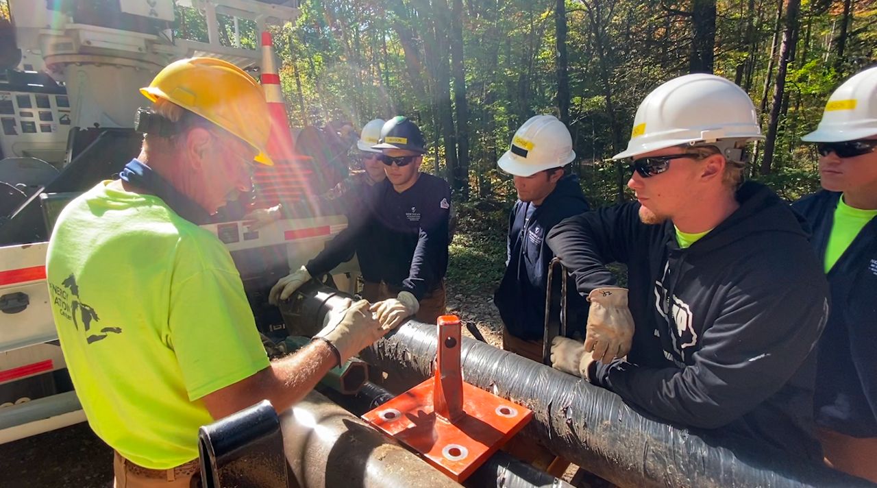NWTC students help with electricity at new campground