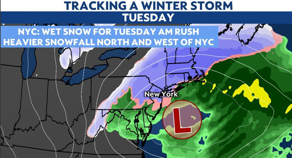 Winter storm could bring 6 inches of snow to NYC