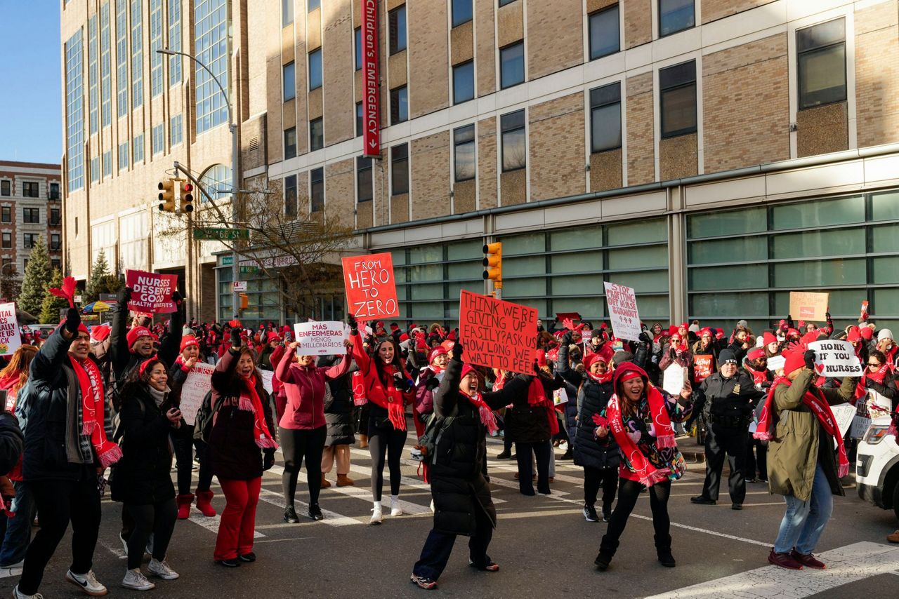 Thousands of nurses go on strike at several major New York City hospitals
