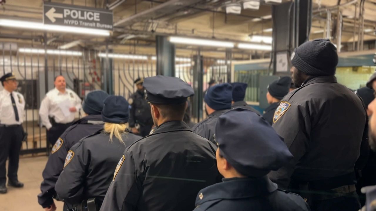 NYPD chiefs ride the subway alongside transit police