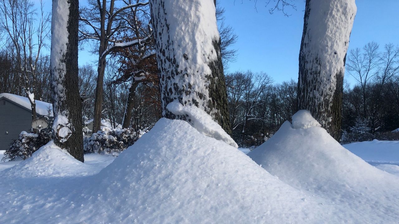 Snow stacks up