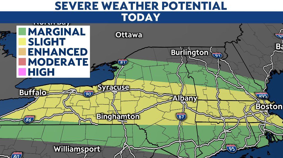 Tracking potential strong to severe storms this afteroon