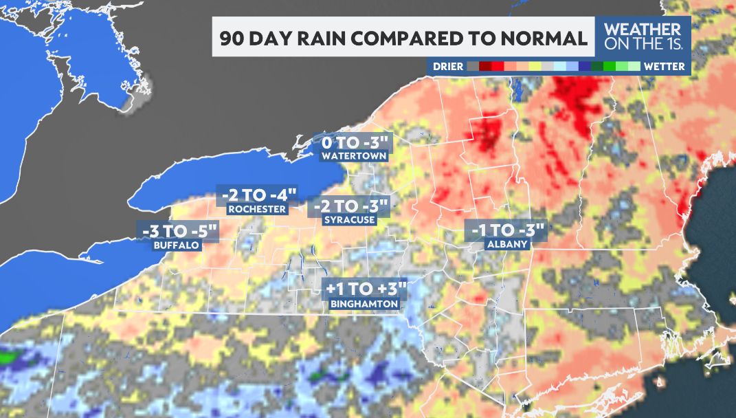 Parts of New York state experiencing drought conditions