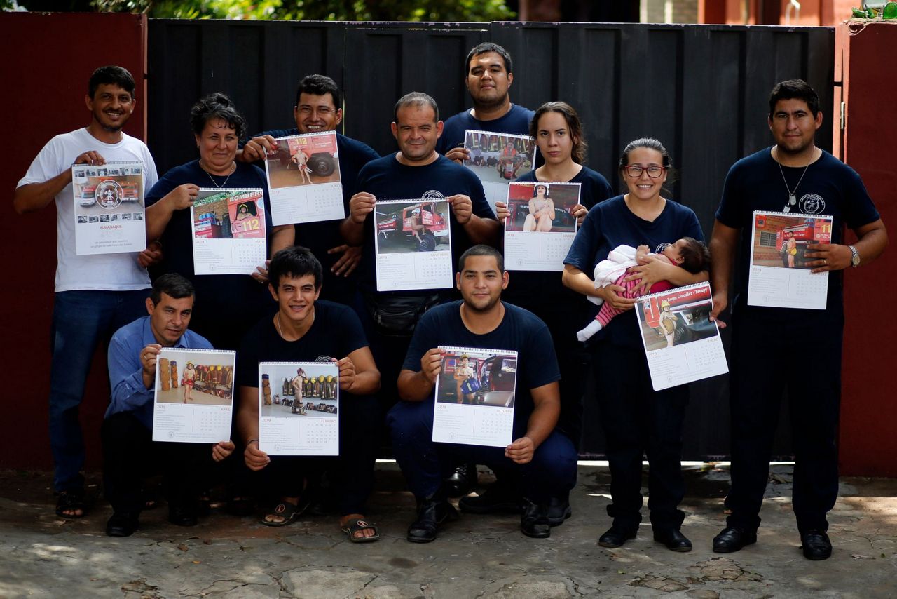 Paraguayan firefighters get naked in calendar to raise funds