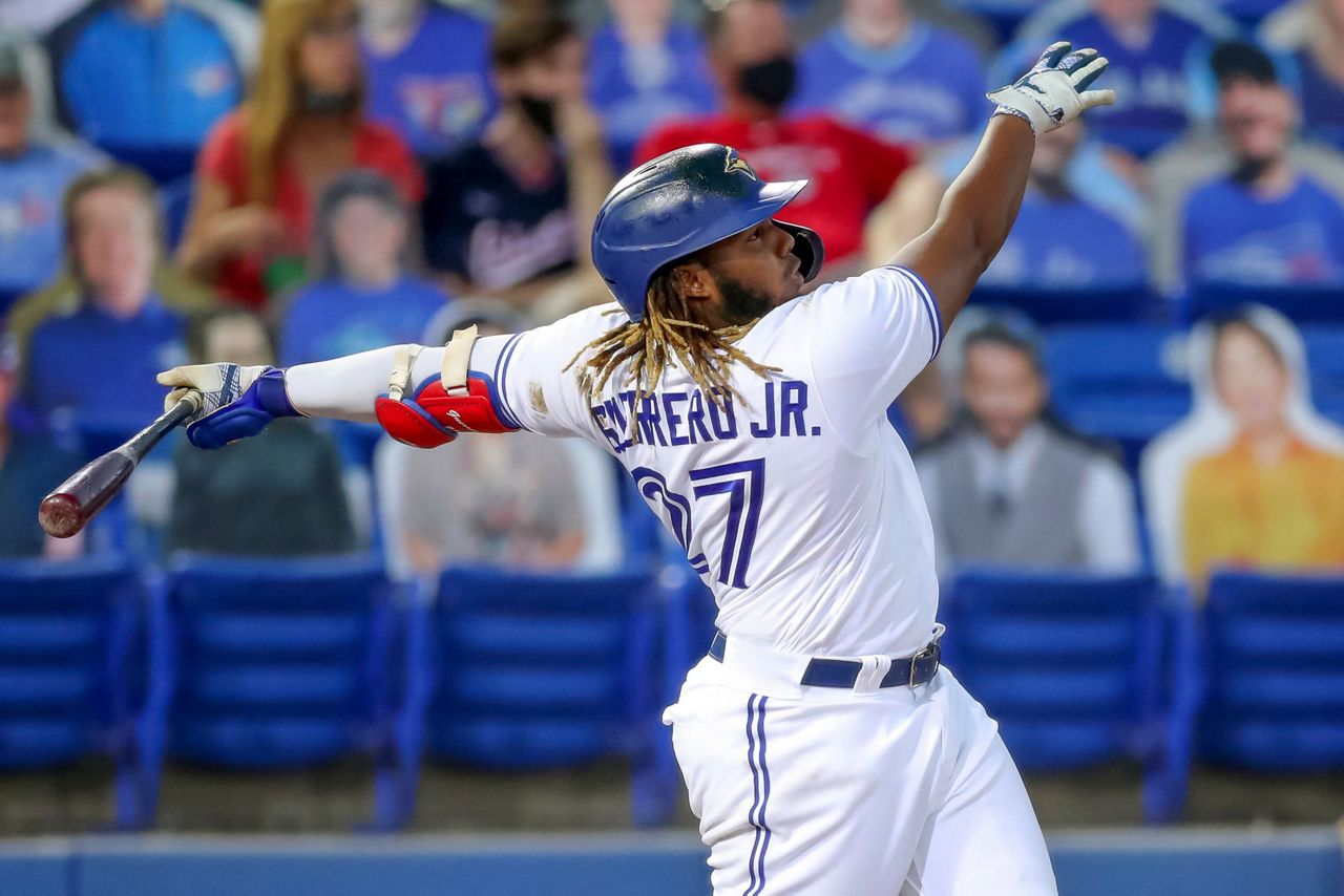 Vladimir Guerrero Jr. reacts to joining Vladimir Sr. as first