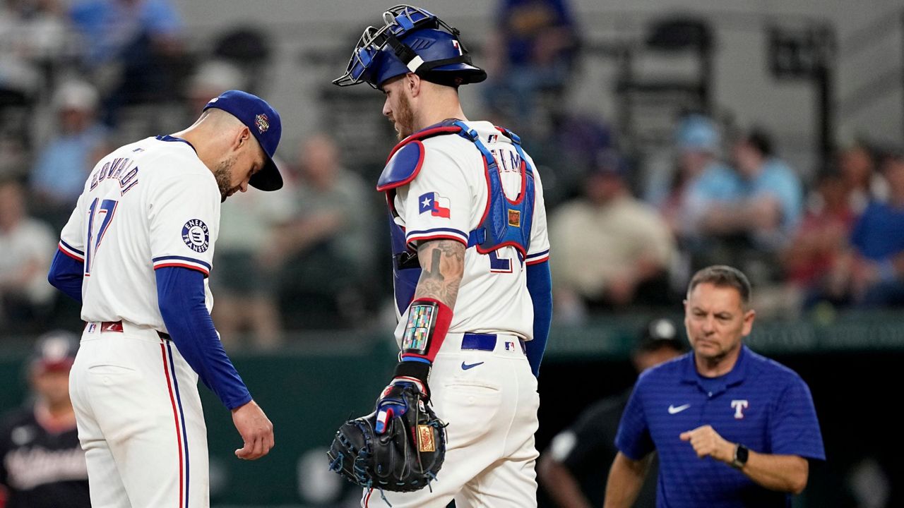 Rangers shut out Nationals 6-0. Eovaldi leaves start with groin injury