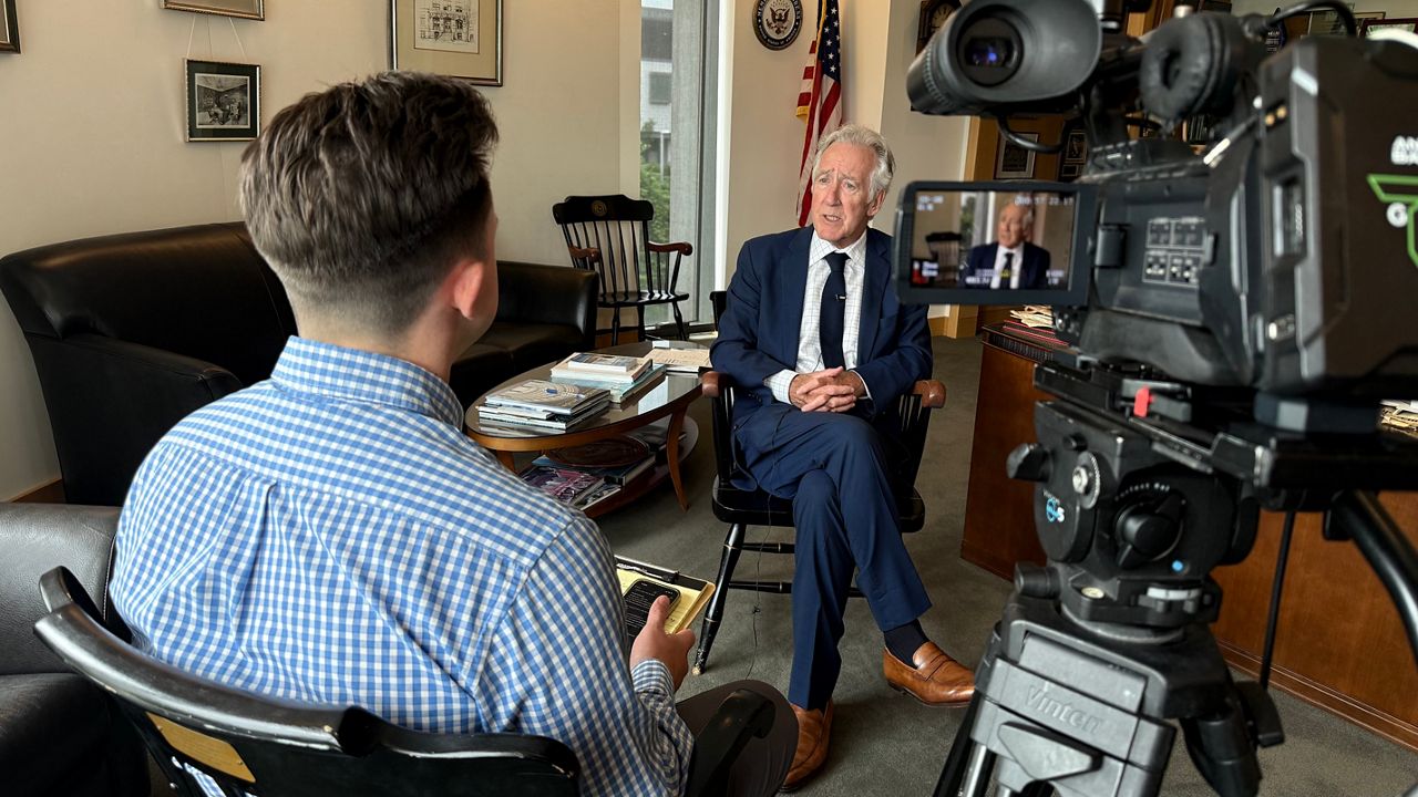 Rep. Richard Neal with Spectrum News 1 at his office in Springfield, MA. (Spectrum News 1/Shaun Grady)