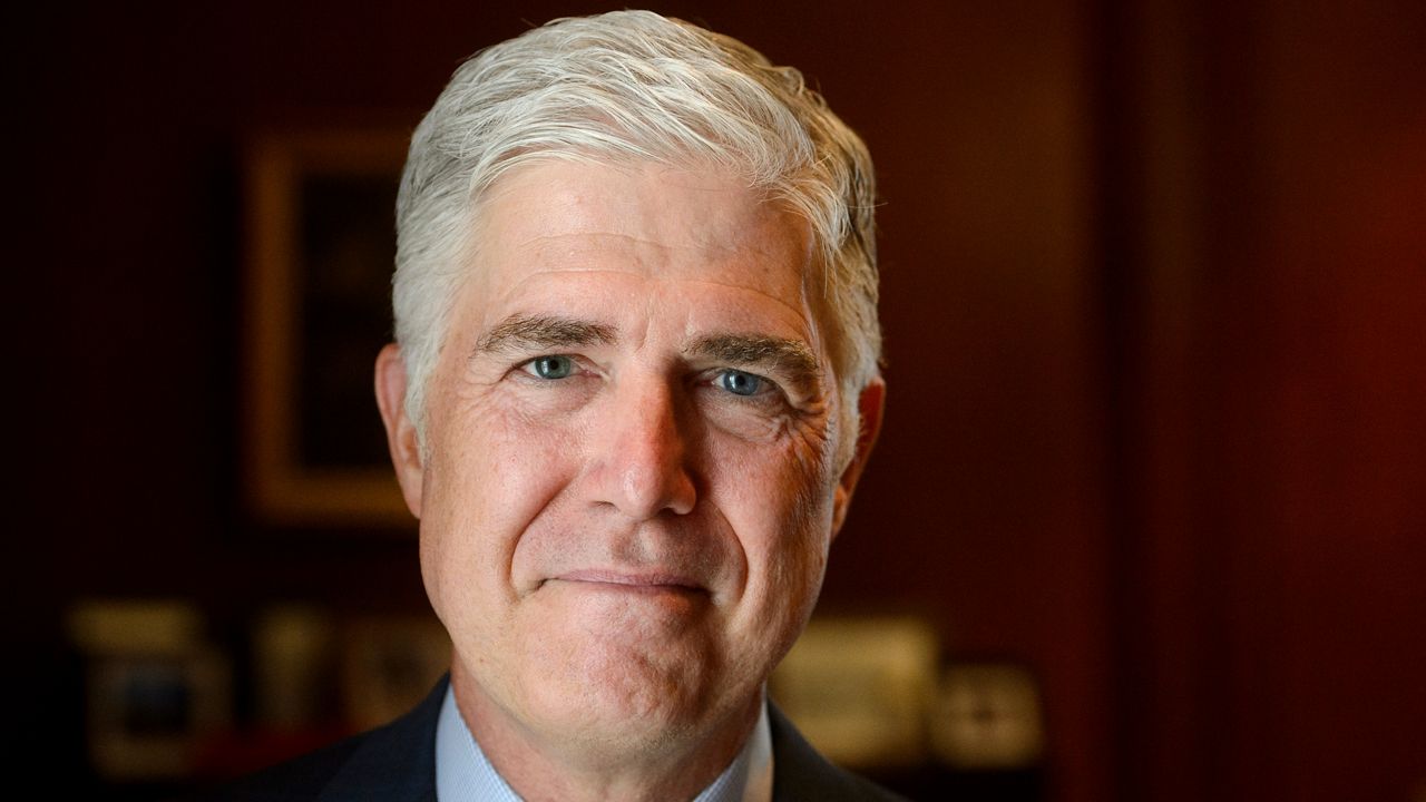 Supreme Court Justice Neil Gorsuch poses for a portrait in his office at the Supreme Court, Monday, July 29, 2024, in Washington. Gorsuch is out with a new book in which he says ordinary Americans are "getting whacked" by too many laws and regulations. "Over Ruled: The Human Toll of Too Much Law" is being published on Tuesday, Aug. 6. (AP Photo/Rod Lamkey, Jr.)