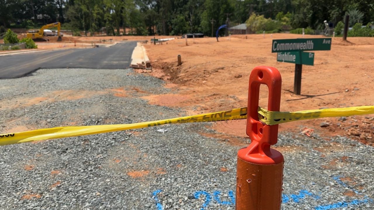 New townhome community under construction in Charlotte