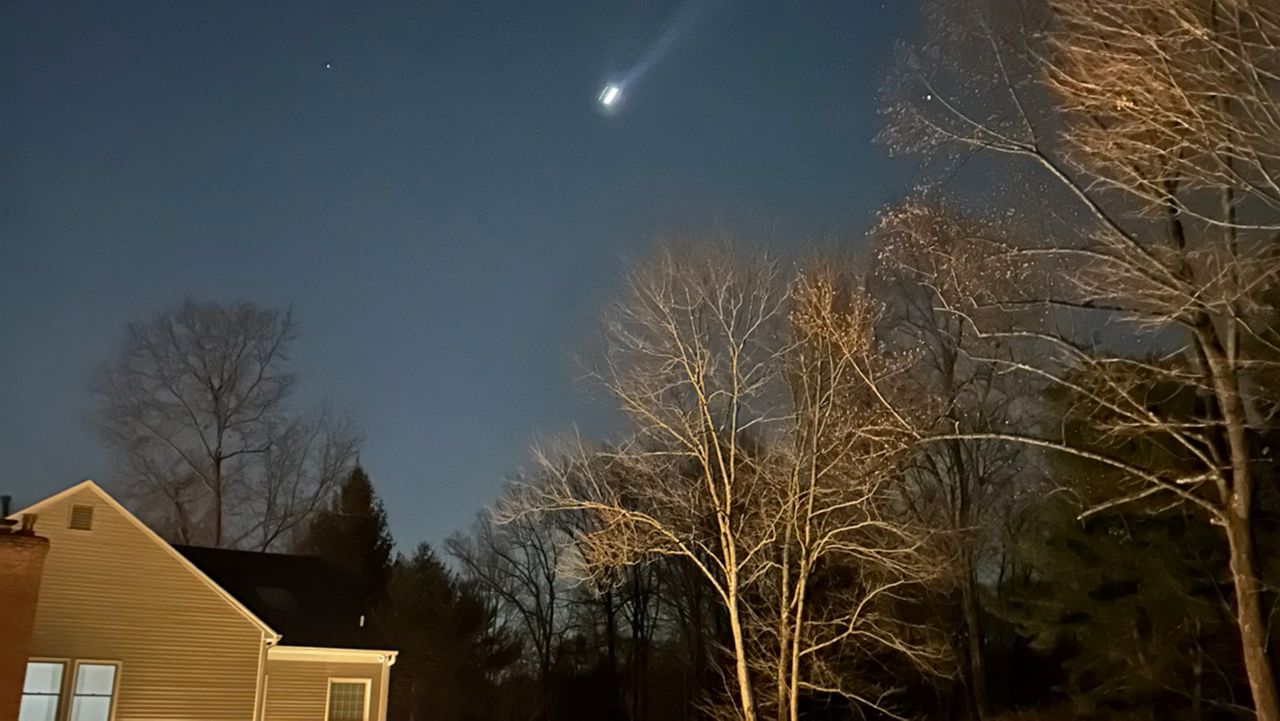 Multiple drones are seen over Bernardsville, N.J., Dec. 5, 2024 (Brian Glenn/TMX via AP)