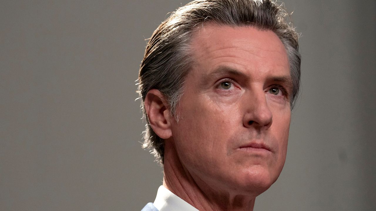 California Gov. Gavin Newsom answers questions during a news conference in Sacramento, Calif., on Tuesday, Sept. 26, 2023. (AP Photo/Rich Pedroncelli,File)