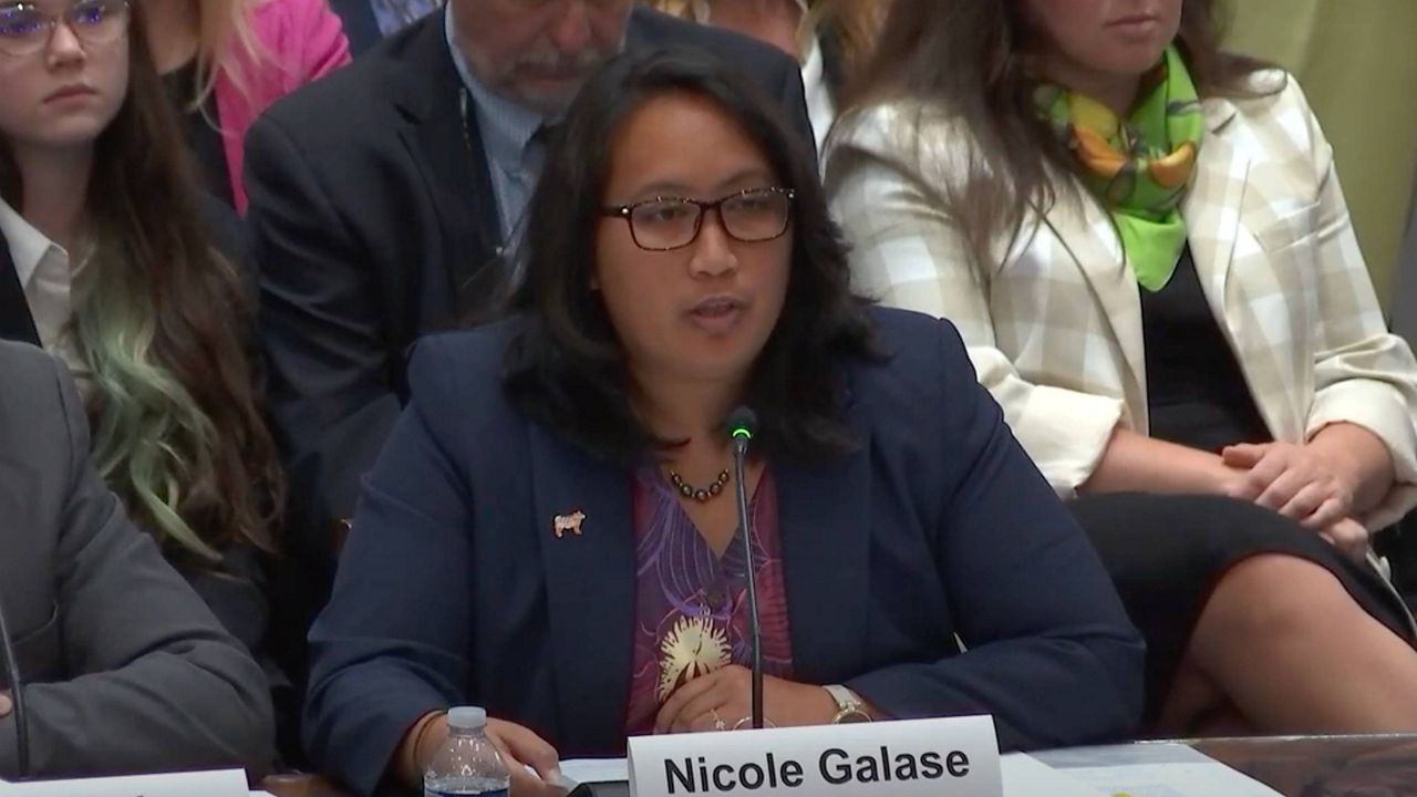 Nicole Galase, managing director of the Hawaii Cattleman’s Council, testified before the House Subcommittee on Conservation, Research and Biotechnology on Thursday. (Office of U.S. Rep. Jill Tokuda/YouTube livestream capture)
