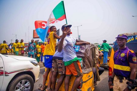 Permanent voters cards at a distribution centre in Lagos, ahead of