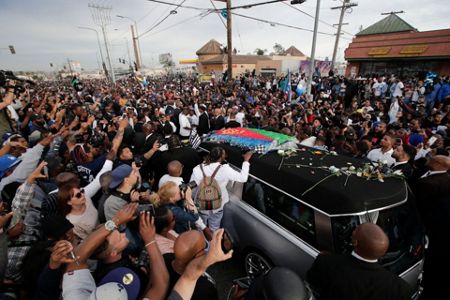 Nipsey Hussle funeral procession shooting leaves one dead and