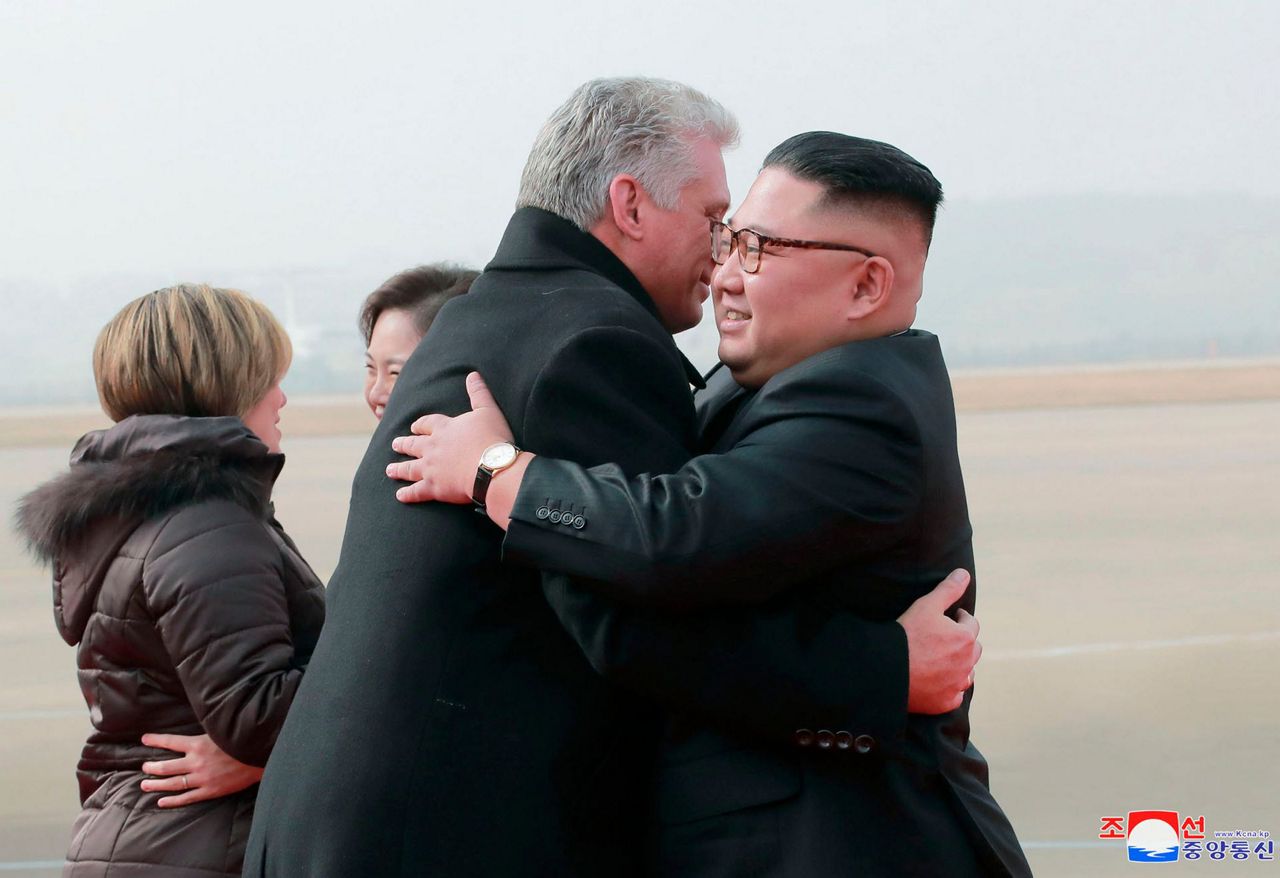 Cuban president meets North Korea's Kim Jong Un in Pyongyang