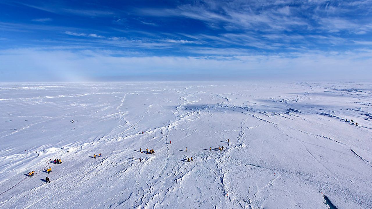 Aerial of the North Pole