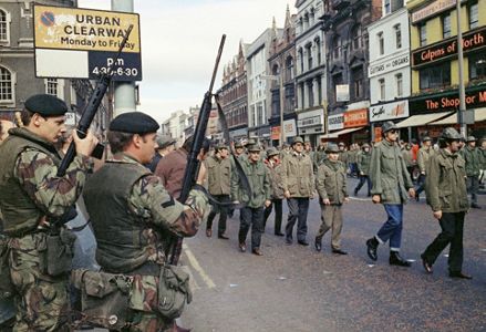 N Ireland leaders call for calm after night of rioting Irish Sea