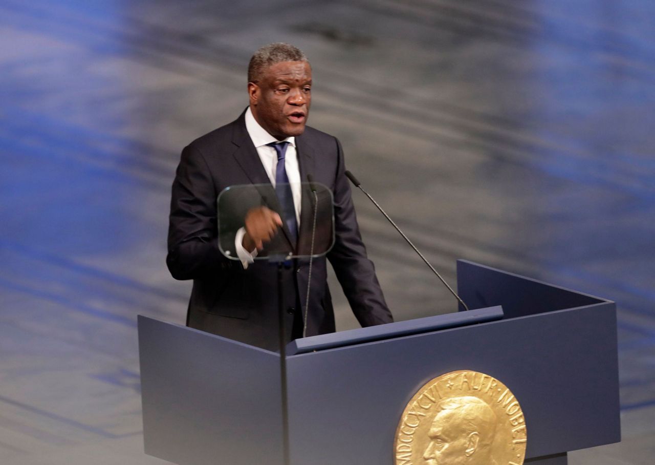 Winner peace. Denis Mukwege President.