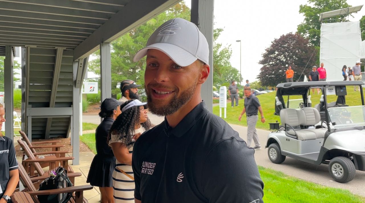 Stephen Curry at the Underrated Golf tour at Firestone CC