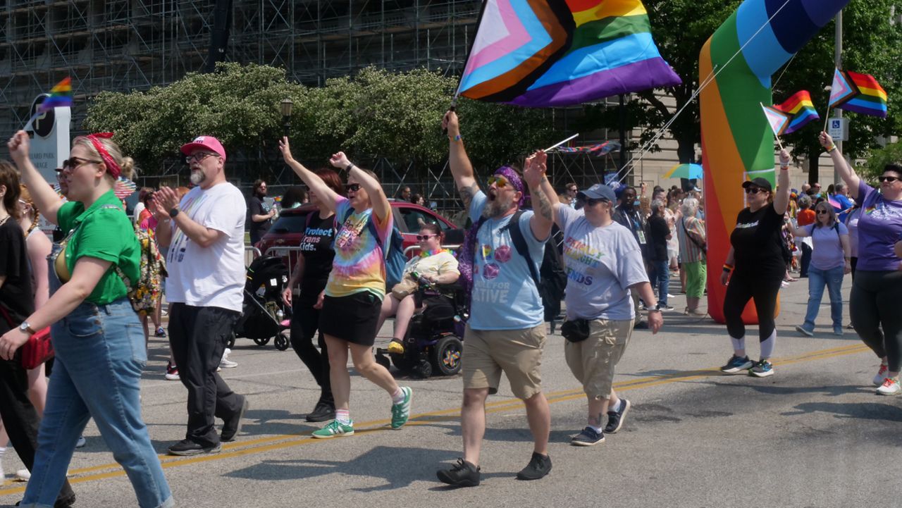 The Pride in the CLE parade and festival in downtown Cleveland on Saturday.