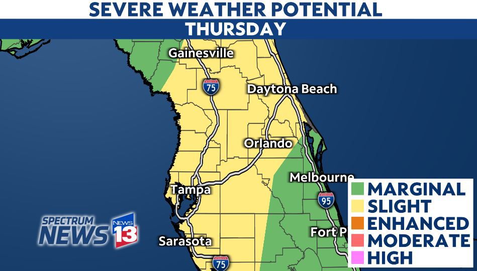 Strong storms likely in Central Florida on Thursday