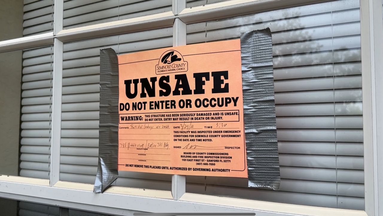 Some renters at condemned apartments return despite structural concerns
