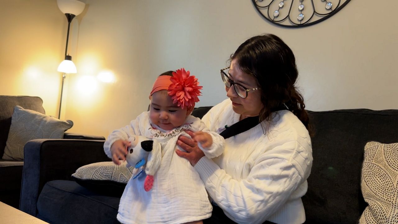 Vanessa Fitz is enjoying being a mom to eight-month-old Lyla Rose. (Spectrum News 1/Natalie Sopyla)
