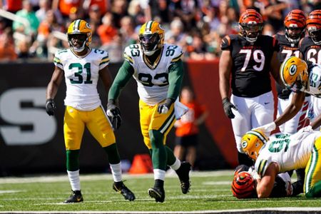 Sunday NFL: After 3 misses, Crosby kicks OT winner; Packers top Bengals