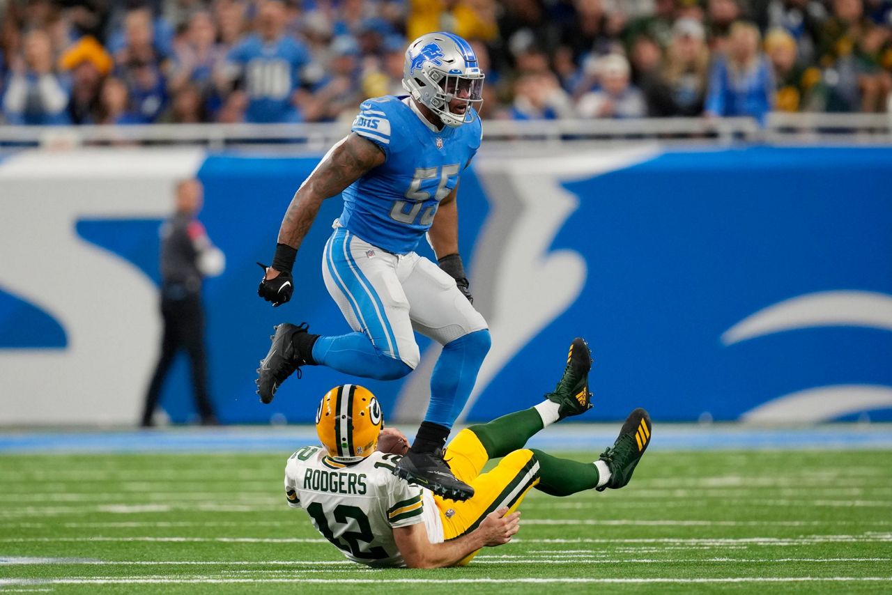 Detroit Lions safety Kerby Joseph during an NFL football game