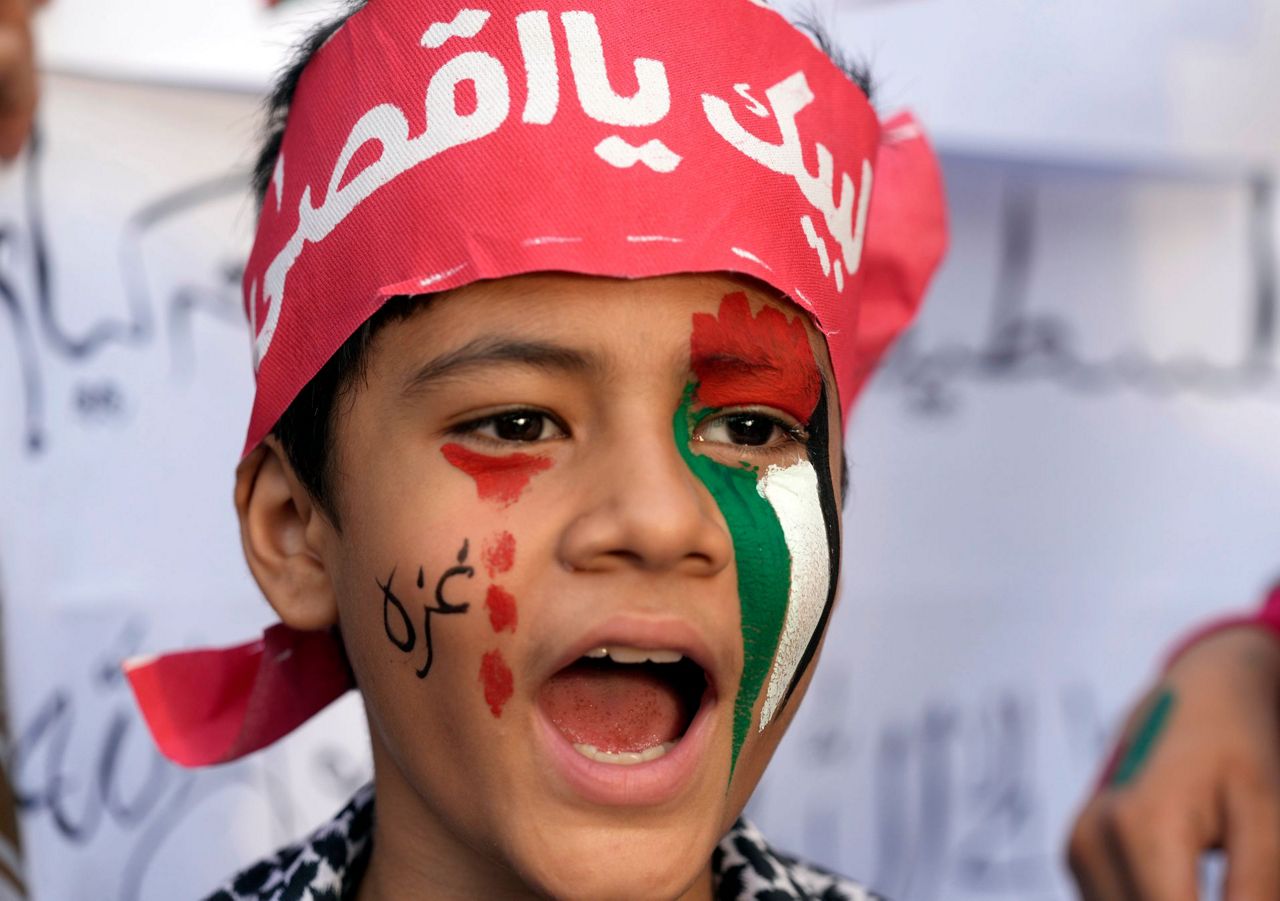 Thousands rally in Pakistan against Israel's bombing in Gaza, chanting