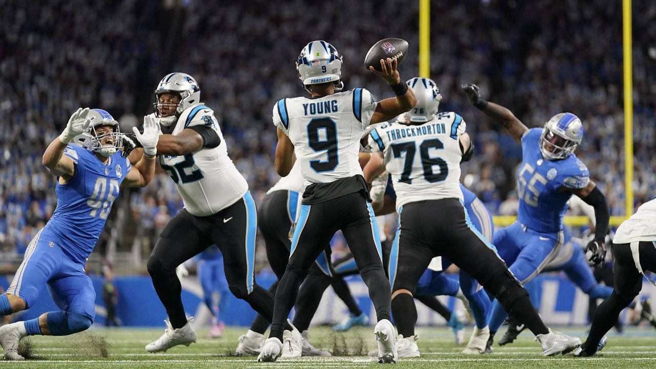 FILE – Carolina Panthers tight end Greg Olsen (88) watches during an NFL  football game against …