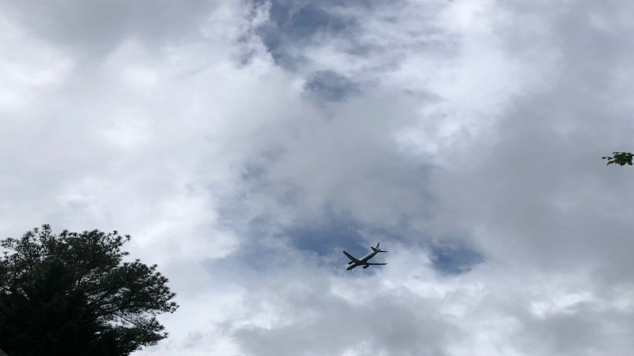 mostly cloudy