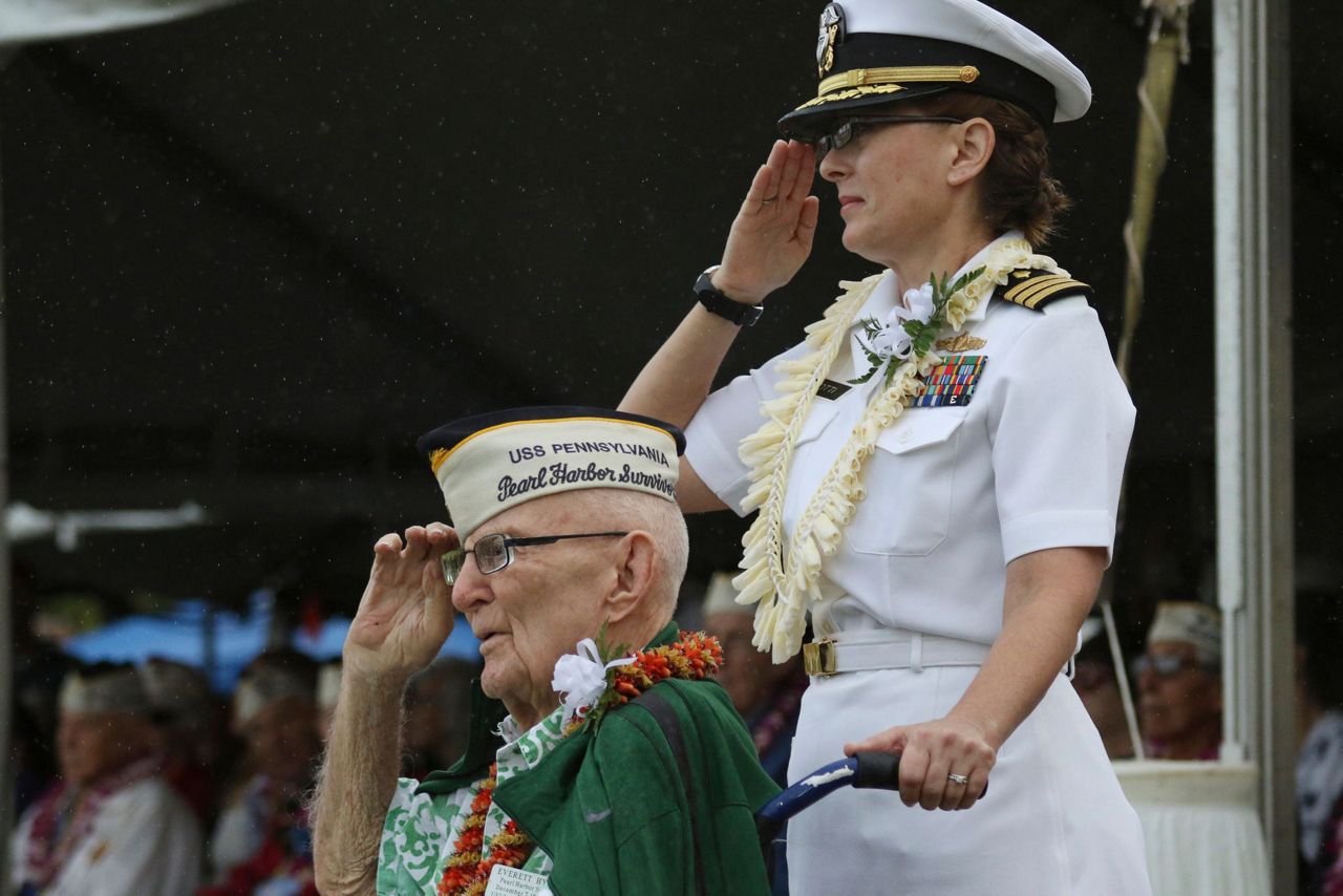 Survivors gathering at Pearl Harbor for attack remembrance